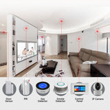 Smart Security Alarms For Home WIFI Wireless Home Alarm APP Remote Control Compatible With Alexa House Alarm Systems