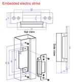 Original DC12V Stainless Steel Sturdiness Narrow Frame Fail Secure ANSI standard Electric Strike Lock electronic door lock