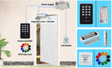 YiToo Door Access Control System Kit RFID Keypad + Power Supply + Electric 180KG Magnetic Lock Strike Door Locks for Home Safe