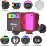 RGB Video Lights Mini LED Camera Light 2000mAh Rechargable LED Panel Lamp Photo Video Lighting  for Youtube Tik tok