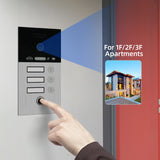 JeaTone 1.0MP Fingerprint IP SIP Doorbell Doorphone Call Panel for 1/2/3 Floors with IC Cards, Night Vision, Waterproof Function