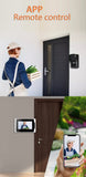 Tuya Wired/Wifi Smart IP Video Doorbell Intercom System ,7 Inch+4~12 x 7 Inch Monitor with 1080P Wired Door Phone Camera