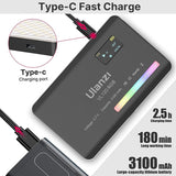 Compact Video Light with Display Screen Diffuser Mini Camera RGB Light Smartphone Selfie Lighting 3100mAh