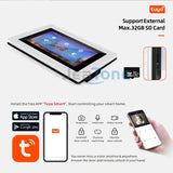 Jeatone 7&#39;&#39; Touch Screen WiFi IP Video Door Phone Intercom System for 4 Floors Apartment with POE Switch and Tuya Remote Unlock