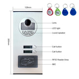 Video Intercoms Multi Apartment Door Entry Residential Intercom Rfid Doorbell Camera Electronic Doormanm 2/3/4/6/8 Units 7inch