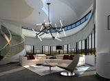 tree branch lamp  Post modern designer Nordic led chandelier tree fork restaurant chandelier villa living room Chandelier
