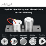 DC 12V Mini Electric Bolt Lock Fail Safe Stainless Steel Solenoid Electric Door Lock 5 Wires Feedback Lock Easy to Install