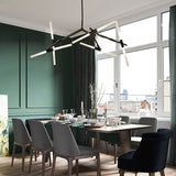 tree branch lamp  Post modern designer Nordic led chandelier tree fork restaurant chandelier villa living room Chandelier
