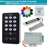 YiToo Door Access Control System Kit RFID Keypad + Power Supply + Electric 180KG Magnetic Lock Strike Door Locks for Home Safe
