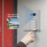 Jeatone 7&#39;&#39; Touch Screen WiFi IP Video Door Phone Intercom System for 4 Floors Apartment with POE Switch and Tuya Remote Unlock