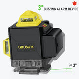 GROSAM  360 Laser level 16 Lines 4D Self-leveling Nivel Laser Cross Horizontal Vertical Green Beam For Construction Tools