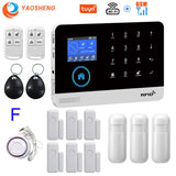 433MHz Wireless WIFI GSM Home Security Alarm System - Smart Home Alarm System With Motion Sensor With Alexa &amp; Google Home