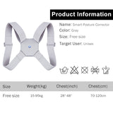 Aptoco Smart Adjustable Back Posture Corrector Adult & Child Intelligent Brace Belt Shoulder Training Belt Correction Spine Back