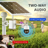 5MP 4G SIM Card Security IP Camera HD CCTV 30X Zoom Surveillance Cam With 80W Solar Panel 40A Rechargeable Battery CamHipro APP