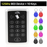 RFID Keypad Keyboard Access Control System Waterproof Cover Outdoor 10pcs EM4100/TK4100 Keyfobs Door Opener for Home Lock System