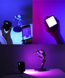 RGB Video Lights Mini LED Camera Light 2000mAh Rechargable LED Panel Lamp Photo Video Lighting  for Youtube Tik tok