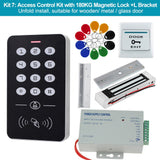 YiToo Door Access Control System Kit RFID Keypad + Power Supply + Electric 180KG Magnetic Lock Strike Door Locks for Home Safe
