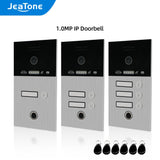 JeaTone 1.0MP Fingerprint IP SIP Doorbell Doorphone Call Panel for 1/2/3 Floors with IC Cards, Night Vision, Waterproof Function