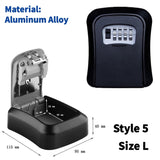 Wall Mount Key Lock Box 4 Digit Password Code Security Lock No Key for Home Office Key Safe Secret Storage Box Organizer