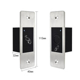 12V DC RFID Reader Keyless Door Opener Metal  Access Control Keypad 800 Users Mini  IP66 Waterproof Embedded Fingerprint Reader