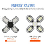 LED Garage Lamp 220V Floodlight E27 Light Bulb 200W 300W 400W Industrial Lighting Folding Warehouse Lampara Gym Ceiling Light