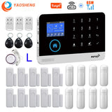 433MHz Wireless WIFI GSM Home Security Alarm System - Smart Home Alarm System With Motion Sensor With Alexa &amp; Google Home