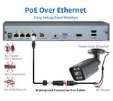 5MP 4CH POE NVR Kit IP Camera With Micro Alarm Motion Detection P2P Camera System Full color night vision Smart Face Search