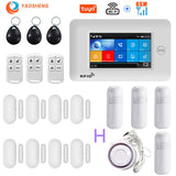 Smart Security Alarms For Home WIFI Wireless Home Alarm APP Remote Control Compatible With Alexa House Alarm Systems