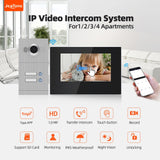 Jeatone 7 Inch WiFi Video Intercom for 2 Apartments Door Access Control System Tuya Smart APP Remote Unlock,Call and Monitor