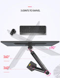 NB F195A 3-12kg Aluminum 22-32" Dual computer screen stand Gas Spring Arm Full Motion double PC Monitor Holder Support