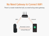 Smart lock Waterproof Wifi Fingerprint Rim Lock Smart Card Digital Code Electronic Door Lock For Home Security Mortise