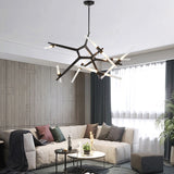 tree branch lamp  Post modern designer Nordic led chandelier tree fork restaurant chandelier villa living room Chandelier