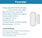 YAOSHENG PB68 Magnetic Sensors Wireless Door Detector Window Sensor WiFi App for 433MHz Home Security Detector Alarm System Kits