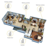 Wireless Intelligent Window Door Magnet Sensor Detector Open access - Smart Life Home Alarm System