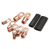 260/240/60CPS Assortment Car Auto Copper Ring Terminal Wire Crimp Connector Bare Cable Battery Terminals Soldered Connectors Kit