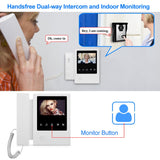 YiToo 4.3 inch Video Door Phone Home Security Intercom System Video Doorbell Outdoor Waterproof 700TVL Camera IR Night Vision
