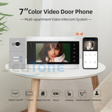 JeaTone Video Intercom  for Home 960P Wired Video Doorbell   Smart WIFI Video Intercom Support Remote Unlock Door Release Tuya