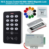 YiToo Door Access Control System Kit RFID Keypad + Power Supply + Electric 180KG Magnetic Lock Strike Door Locks for Home Safe