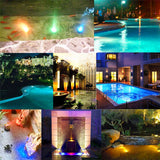 USB Rechargeable Submersible Swimming Pool Light RGB Led Night Light with Suction Cup RF Control Outdoor Garden Underwater Lamp