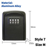 Wall Mount Key Lock Box 4 Digit Password Code Security Lock No Key for Home Office Key Safe Secret Storage Box Organizer