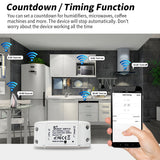 Tuya WiFi Smart Switch APP Wireless Controller Universal Breaker Timer Smart Life Work with LED Light Switch Alexa Accessories