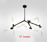 tree branch lamp  Post modern designer Nordic led chandelier tree fork restaurant chandelier villa living room Chandelier