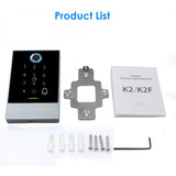 K2F Waterproof 13.56Mhz Access Control Keypad Fingerprint Door Lock TTLOCK App Bluetooth Lock Long Range 13.56MHz Card Reader