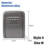 Wall Mount Key Lock Box 4 Digit Password Code Security Lock No Key for Home Office Key Safe Secret Storage Box Organizer