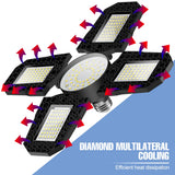LED Garage Lamp 220V Floodlight E27 Light Bulb 200W 300W 400W Industrial Lighting Folding Warehouse Lampara Gym Ceiling Light