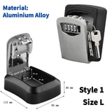 Wall Mount Key Lock Box 4 Digit Password Code Security Lock No Key for Home Office Key Safe Secret Storage Box Organizer
