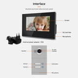 Jeatone 7 Inch WiFi Video Intercom for 2 Apartments Door Access Control System Tuya Smart APP Remote Unlock,Call and Monitor