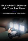 RGB Video Lights Mini LED Camera Light 2000mAh Rechargable LED Panel Lamp Photo Video Lighting  for Youtube Tik tok