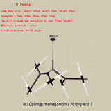 tree branch lamp  Post modern designer Nordic led chandelier tree fork restaurant chandelier villa living room Chandelier