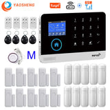 433MHz Wireless WIFI GSM Home Security Alarm System - Smart Home Alarm System With Motion Sensor With Alexa &amp; Google Home
